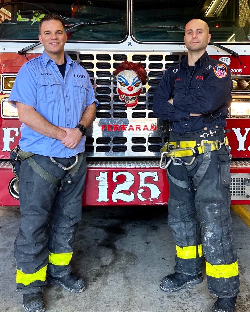 FDNY's tweet photo. This am, FDNY responded to a fire at 164-40 73 Ave where a child was trapped in a house. Capt. Robert Wind, FFs Matthew Newman &amp; Robert Hughes searched in high heat &amp; zero visibility to locate &amp; bring the child to safety. FDNY EMTs initiated medical interventions before transport https://t.co/QaOqXsYubI