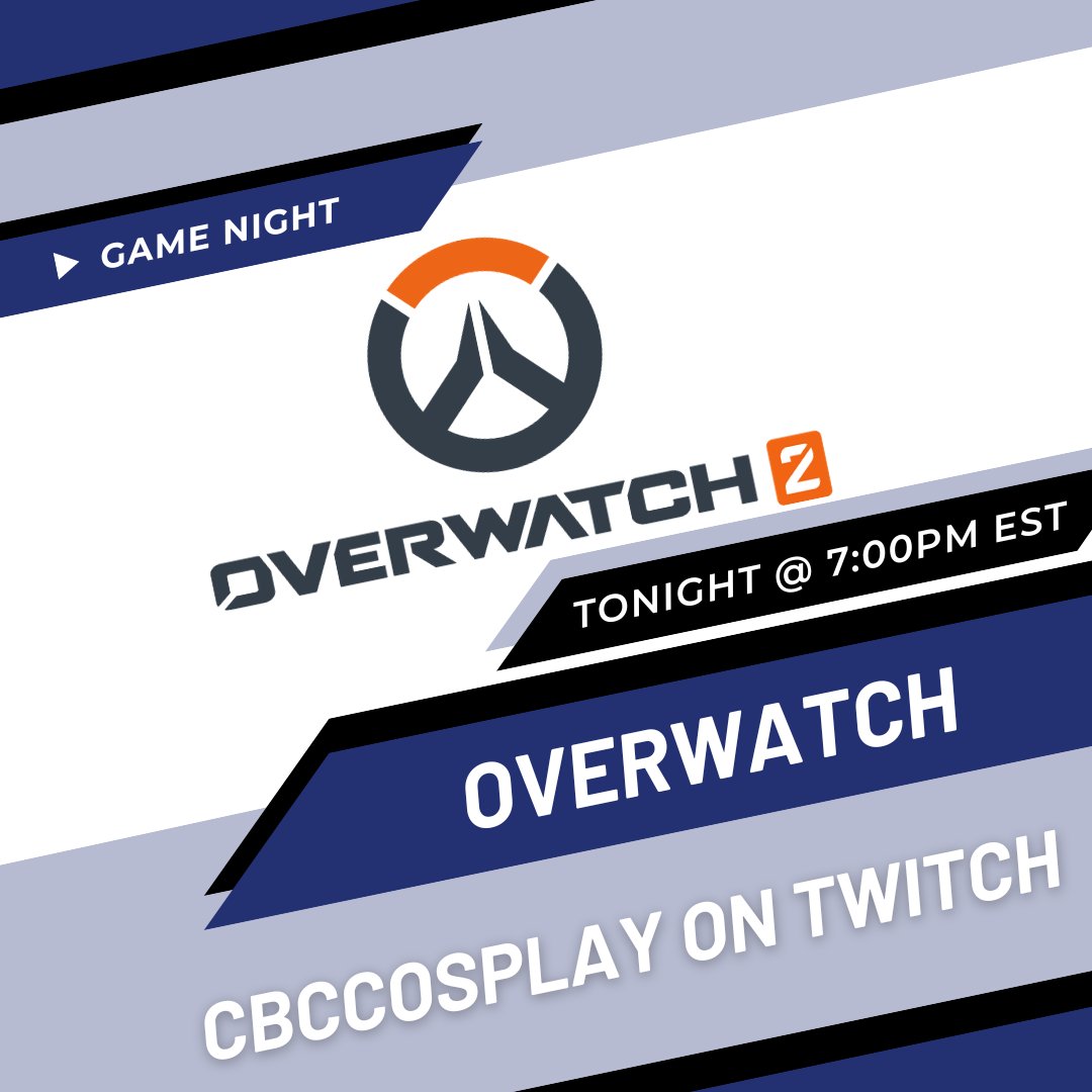CBCcosplay's tweet photo. Happy Saturday! We have a community event tonight at 7:00 PM EST! We'll be streaming some Overwatch 2 over on our Twitch channel. If you have the game, feel free to join in! 

Twitch Link: https://t.co/aHJYyp8YVO
Discord Link: https://t.co/T7BwCJysz2 https://t.co/KQuT3h23Dt