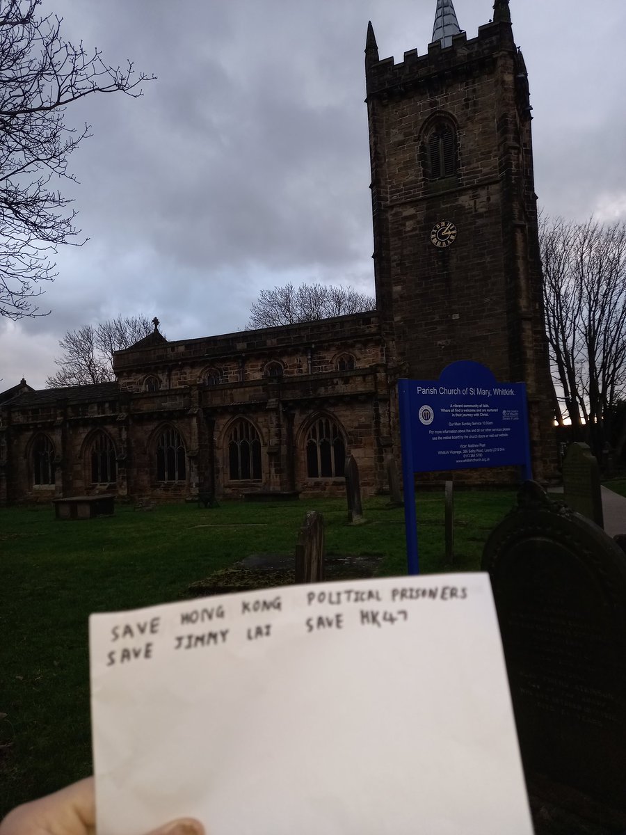 GordonJ715's tweet photo. #SaveHKPoliticalPrisoners #SaveJimmyLai 
#NotGuilty
#HK47 
#stmaryschurch
#leeds
#ls15
#Yorkshire https://t.co/uFirfAxRAt