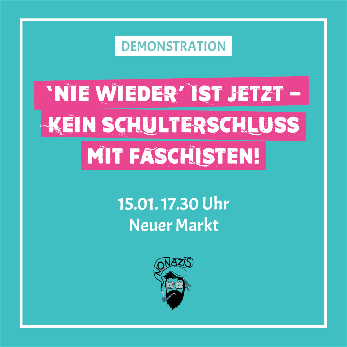 HRONazifrei's tweet photo. Wir gehen am Montag unter dem Motto „`Nie wieder´ ist jetzt – kein Schulterschluss mit Faschisten“ auf die Straße. 

#hro1501 https://t.co/DCLZgb7v7J