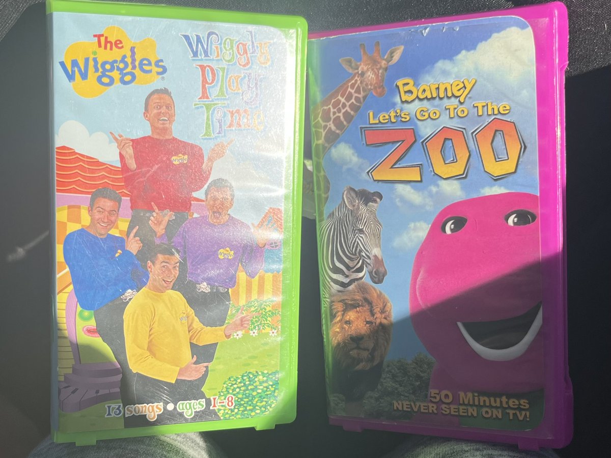 Wiggles_Barney's tweet photo. Found a Barney &amp; Wiggles VHS today at Thrift Mart! https://t.co/Wmhva1gfnw