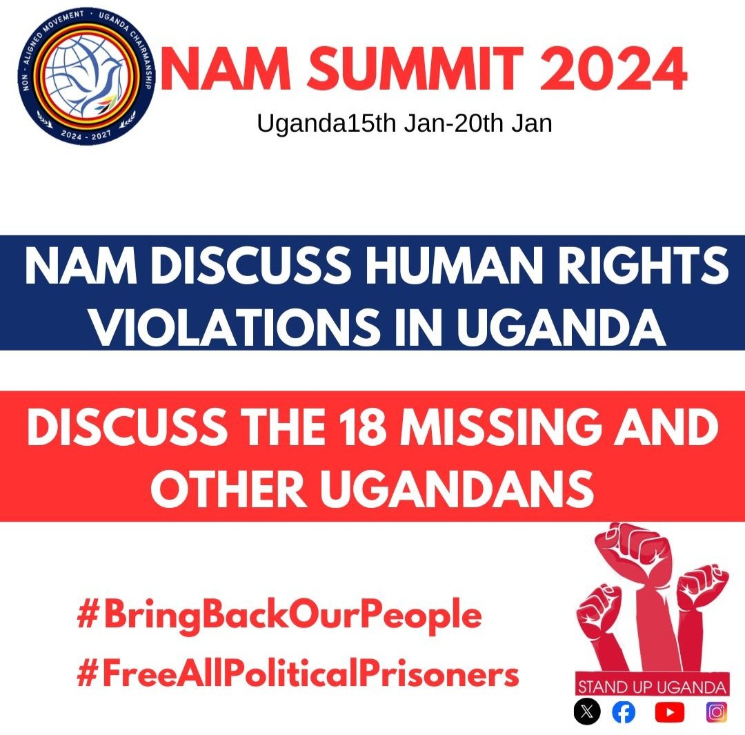 LoveUganda7's tweet photo. #NAMSummitUg2024
The victims of torture, Kidnaps, police brutality& human rights abuses in Uganda have spoken out. Justice & accountability is what we need to @KagutaMuseveni @mkaineruga https://t.co/MNf0UVXHcs #EndImpunityUg @UN @UKParliament @Europarl_EN @G7 @USAGov @hrw https://t.co/bkR05NnSpJ