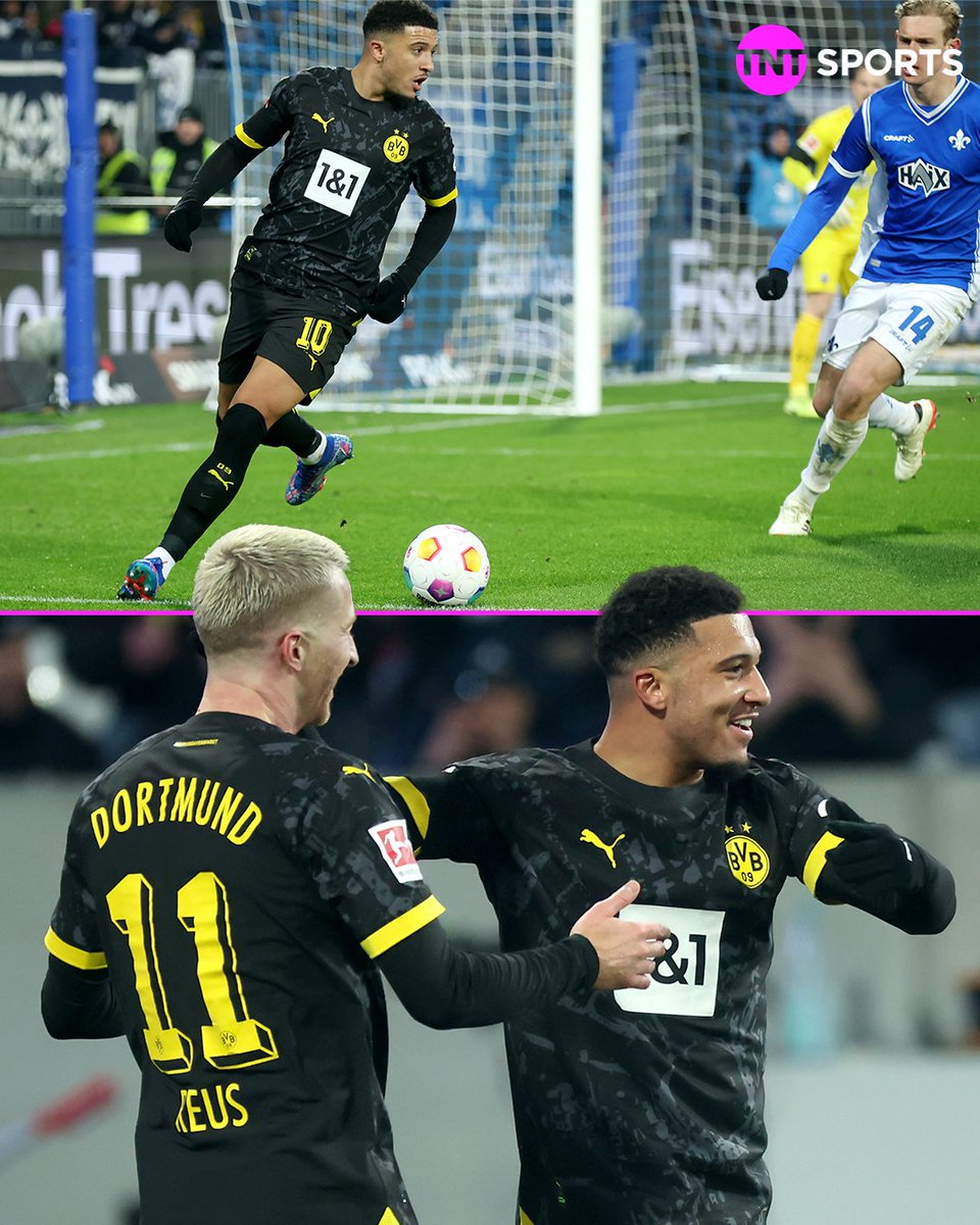 footballontnt's tweet photo. It took Jadon Sancho just 20 minutes to bag an assist on his Dortmund return 🎩

𝐁𝐚𝐜𝐤 𝐡𝐨𝐦𝐞 💛 https://t.co/8J9HFT4KAo