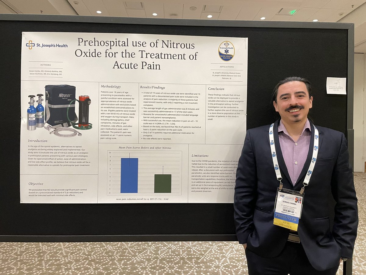 Proud to have our research poster presented <a href="/NAEMSP/">NAEMSP</a> ! Congrats <a href="/Sergio_Camba/">Sergio Camba, MD</a> on your excellent work! 
#NAEMSP2024
<a href="/StJoesEM/">St. Joseph’s EM</a>