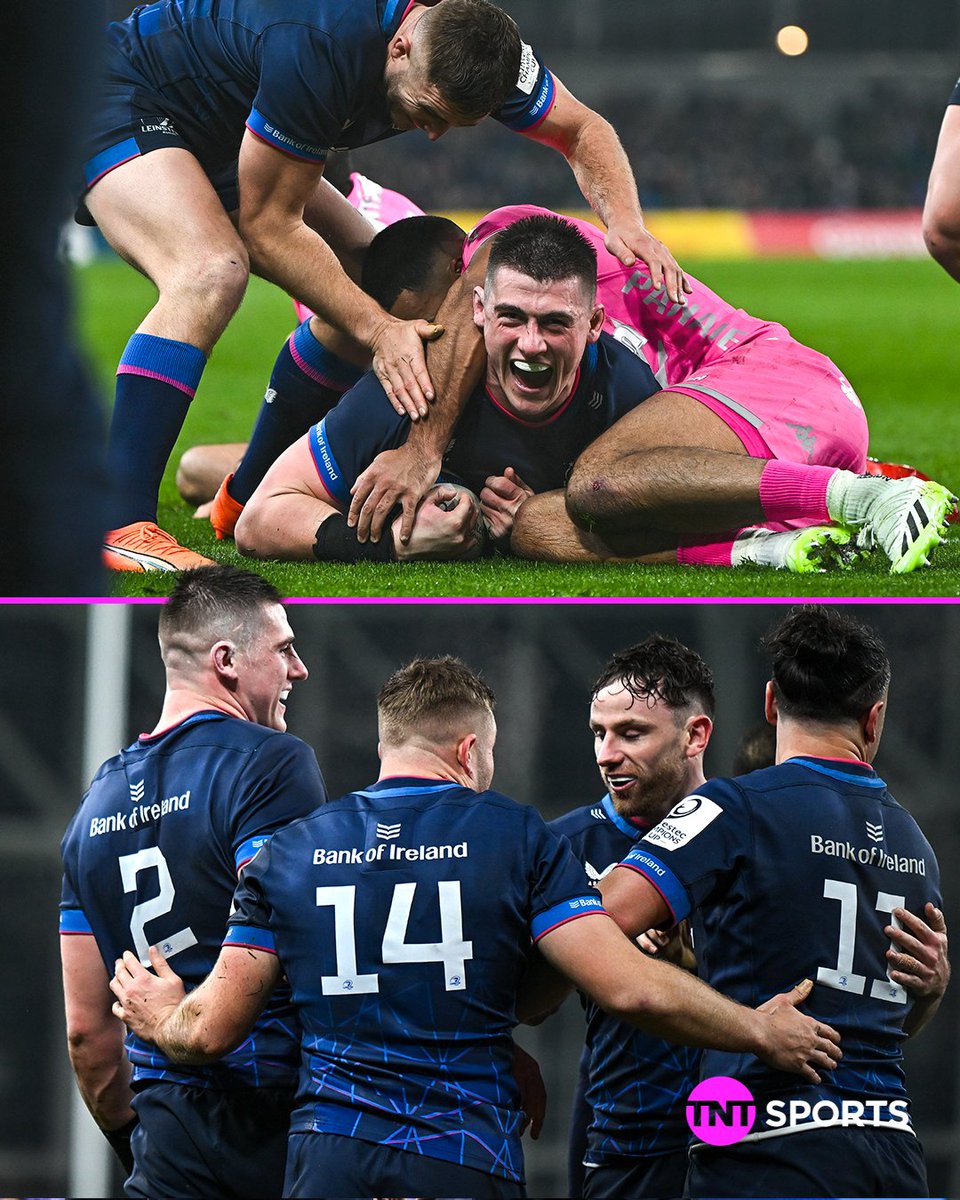 rugbyontnt's tweet photo. Dominance at the Aviva ๐
@leinsterrugby secure Round of 16 qualification with a 43-7 victory over @SFParisRugby!
#InvestecChampionsCup #LEIvSFP https://t.co/oo6tYd9Byh