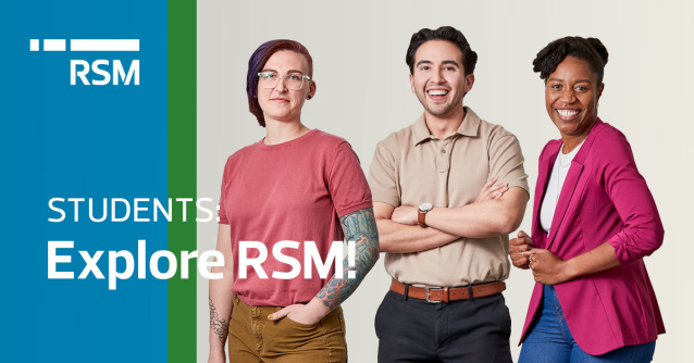 Students, you’ve worked hard to get where you are, and now you’re ready to use your skills, talents, and individuality to make a deeper impact. Join RSM’s virtual spring campus events. #BeYouatRSM rsm.buzz/3S5uNf4