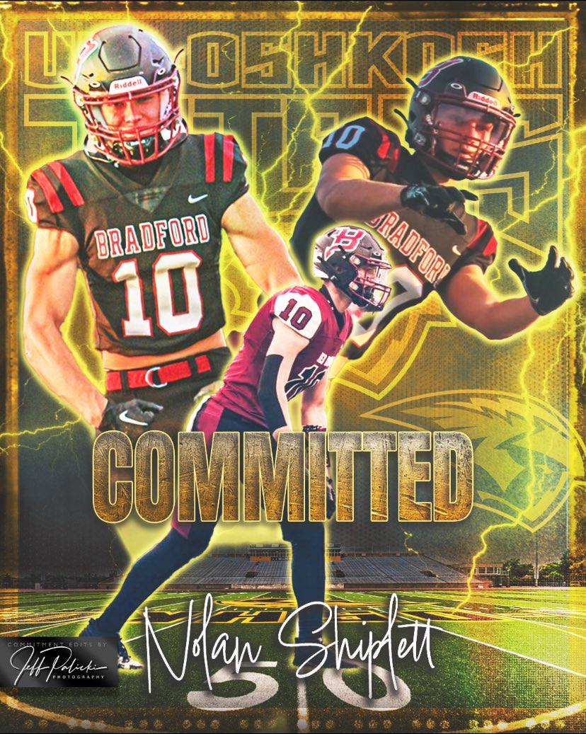 Nshippy10's tweet photo. I am beyond excited to announce that I will be continuing my academic and athletic career at UWO! Thank you @coachmaerob @PeteyBananas and the rest of the UWO staff for giving me this amazing opportunity! @BHSREDDEVILFB #Committed https://t.co/MiqGQa6eDz