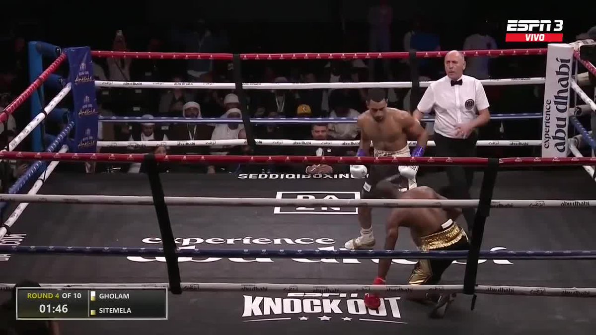 ESPNKnockOut's tweet photo. ¡UNA SECUENCIA QUE ES UNA VERDADERA CLASE DE BOXEO! 🥊🔥
La presición del gancho al hígado de Moussa Gholam 🇲🇦 hizo que Lunga Sitemela 🇿🇦 no se pudiera levantar en el 4° asalto y consiga la victoria por KO en el combate de peso superpluma.
#ESPNKnockOut #RSA2 https://t.co/MoMiJg0L5c