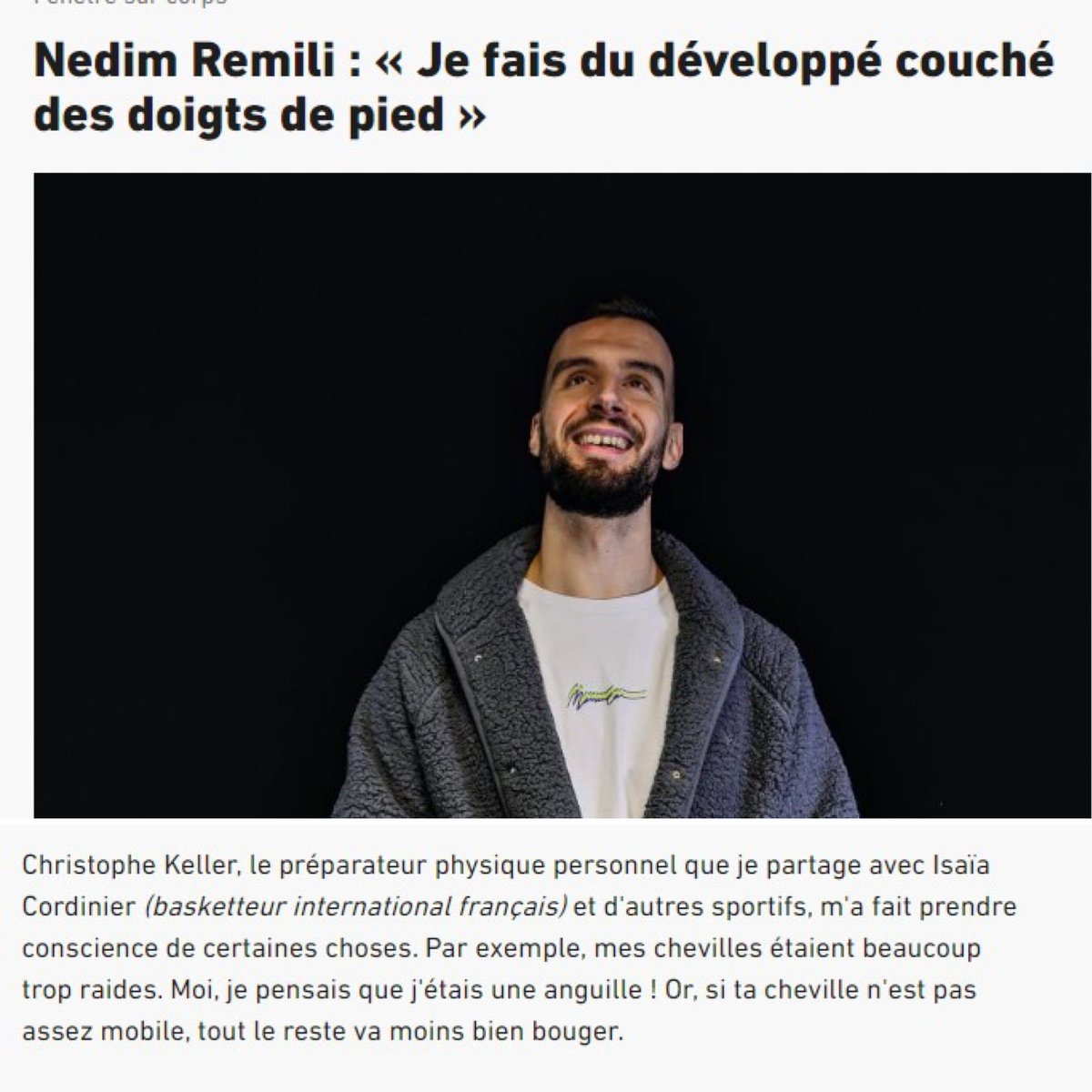 ppaekeller's tweet photo. Retrouvez l’interview du jeudi 11 janvier de Nedim REMILI dans “fenêtre sur corps” de l’équipe. @nedim_remili #preparationphysique #handball #reathletisation #strenght #strenghttraining #reathletization #paris2024 @edfmhandball @creps_paca_antibes https://t.co/oBS2HYi9Uy