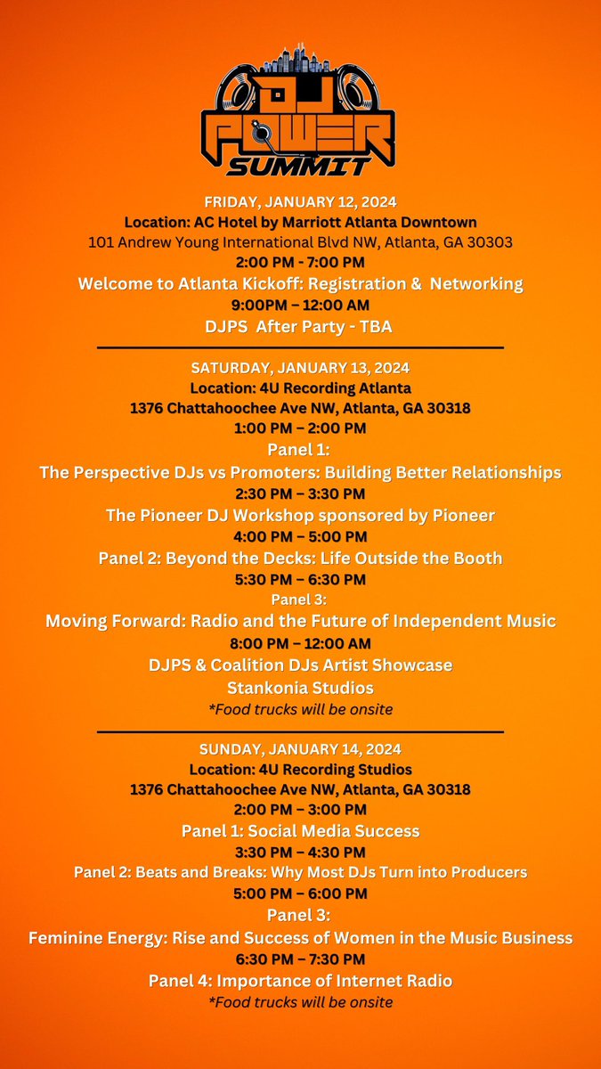 LalaaShep's tweet image. Pull up me tomorrow Sunday, January 14th to get some free game at the #DJPowerSummit! 💯😎 Then join us MLK Day for @coalitiondjsatl 16 year anniversary concert! 

#LalaaShepard 
#CoalitionDJs 
#DJs