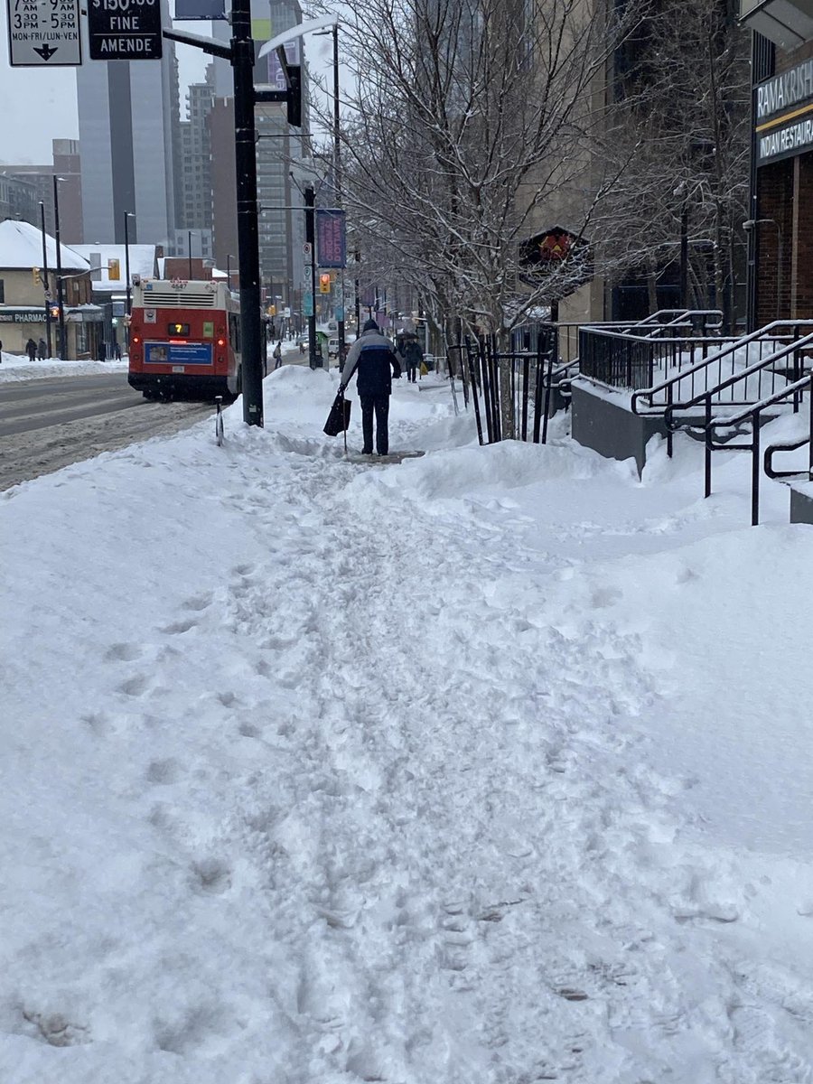 At the beginning or end of any trip, we are pedestrians - if we drive, take the bus, or cycle. Yet Ottawa’s infrastructure & how we take care of it doesn’t seem to indicate it. Some folks can easily maneuver through the snow, but plenty can’t. Ottawa should strive to do better.