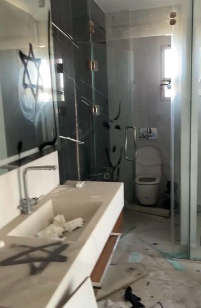 Israeli soldiers trashed our apartment in #Gaza and left antisemitic artwork on the walls. Why antisemitic? Because it incites hatred against Jews. You see, when you leave the star of David, a religious symbol, on the walls of homes you’ve invaded, trashed or demolished, when you