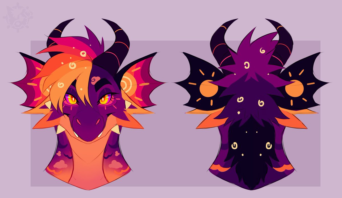 Slumberyote's tweet photo. Sunset dragon! https://t.co/4B9BONl84m