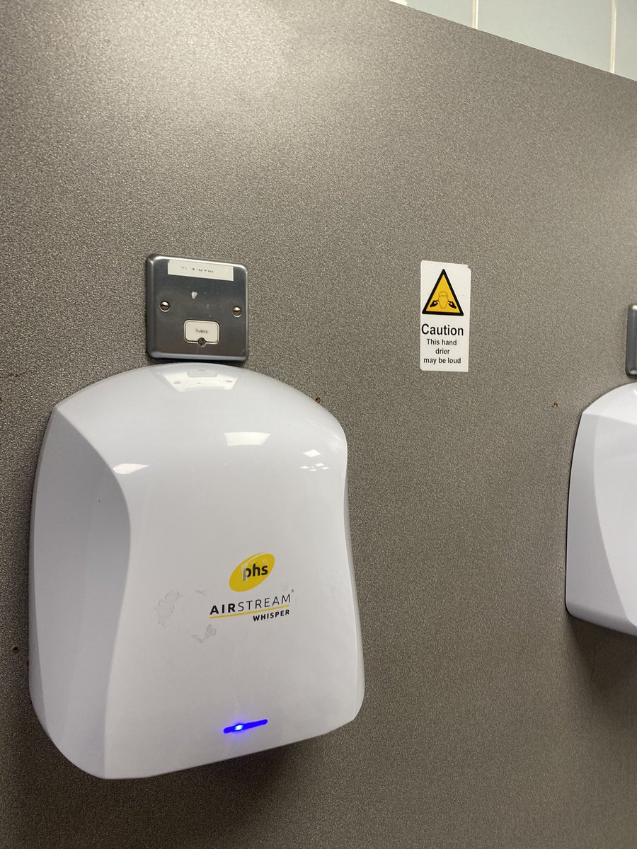 KarleMarsden's tweet photo. @MarcusKeeley Don’t forget in the toilets the abnormally loud hand driers!! https://t.co/Esk4A7IqXn