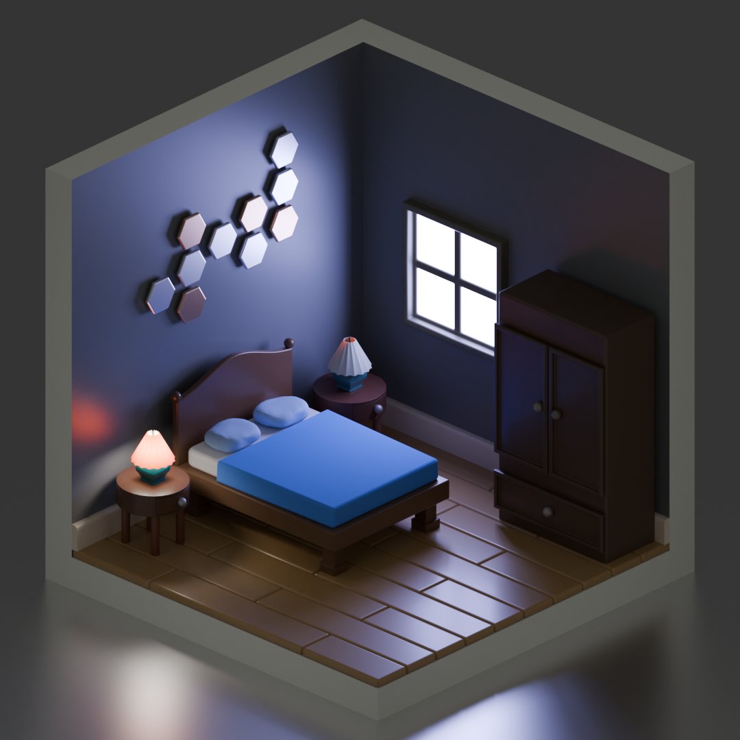 Rodden3D's tweet photo. It's not a bad way to spend my Saturday! Learned how to create an isometric room. #blender #isoroom #3dmodeling https://t.co/mWXx3y0sCl