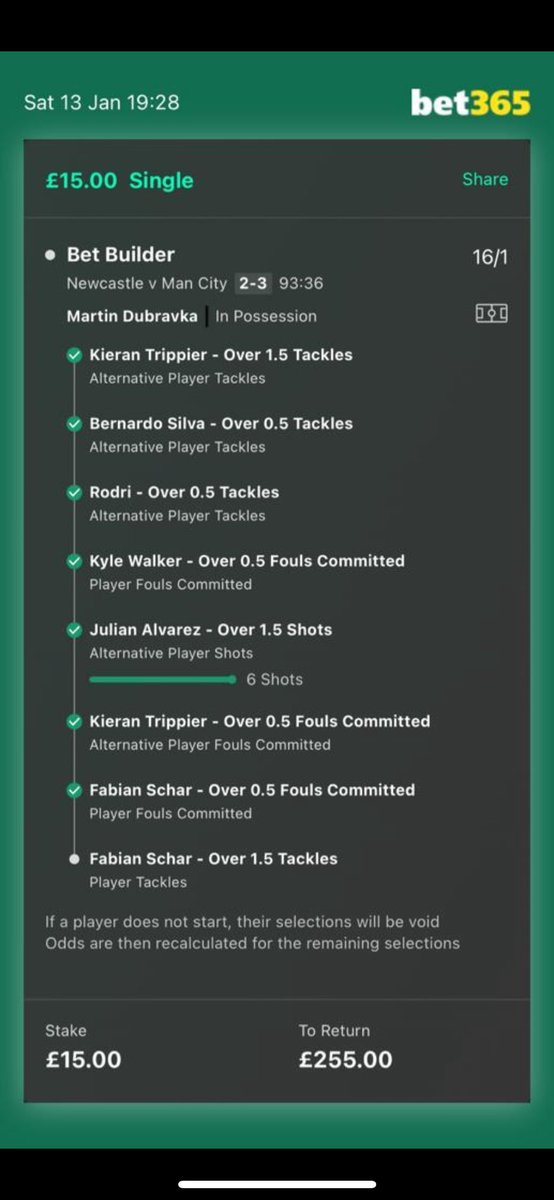 DPRB21's tweet photo. @ValueBetSpotter Did anyone watch the game, I’ve read people saying Schar had 2 tackles but Opta saying 1???? https://t.co/cd29lJGkFh