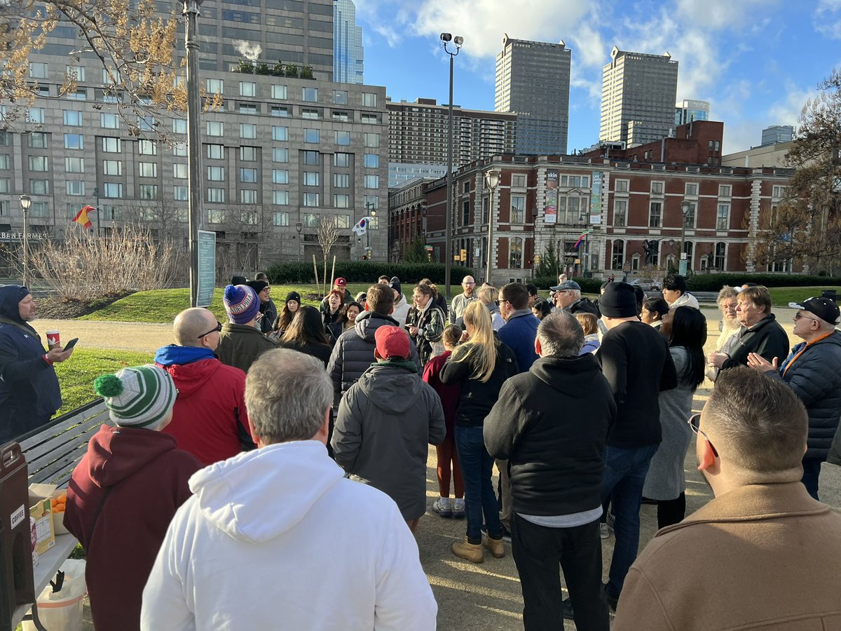 SendPhilly's tweet photo. Today was incredible. Thank you Lord 4 holding back the rain &amp; allowing us to bathe the Greater Philly region in prayer. We had 85 individuals from 12 different #SendPhilly churches come out &amp; pray &amp; walk the Ben Franklin Parkway. @NAMB_SBC 
#sendphilly #prayerontheparkway2024 https://t.co/P2Jv905lQZ