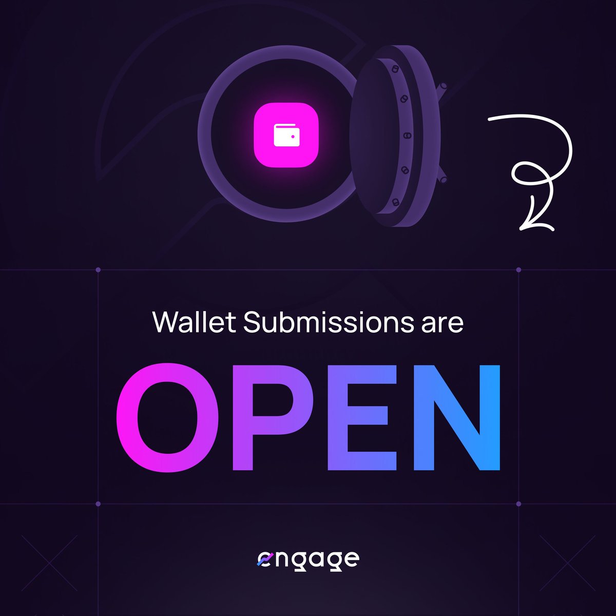 focaldot's tweet photo. Familia !

Wallet submissions for $ENGAGE are live NOW. !

Make sure you only connect through this link👇
https://t.co/OsY2tcfKho

You can choose either $SOL OR $ETH wallets. 

Once submitted you cannot change the wallet. 

We help grow small accounts 👇
#SmallAccountsMatter https://t.co/LbYsj0Qj16
