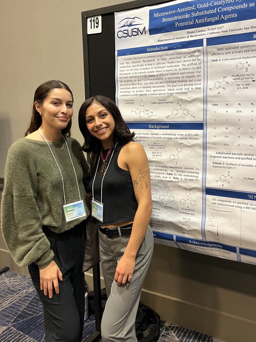 robertiafe's tweet photo. Too cool 🤩 the 2023 #Pfizer AIR Diversity Research Fellowship winner Diana Llamas mingling with the 2024 Pfizer AIR Diversity Research Fellowship winner Alyssa Gomez at the #CSUBIOTECH Symposium poster session!
@calstate @pfizer @CSUSM @SDSU @GustafsonLab #FutureofSTEM #research https://t.co/I90inZP5mM