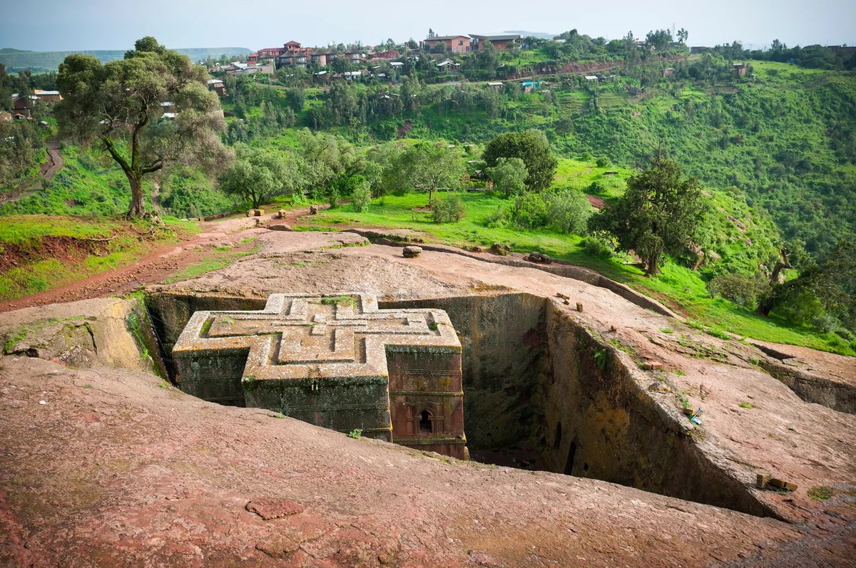 Not necessarily a castle but equally amazing. Lalibela Ethiopia have incredible churches carved from rock in the ground dating back to the 12-13th century