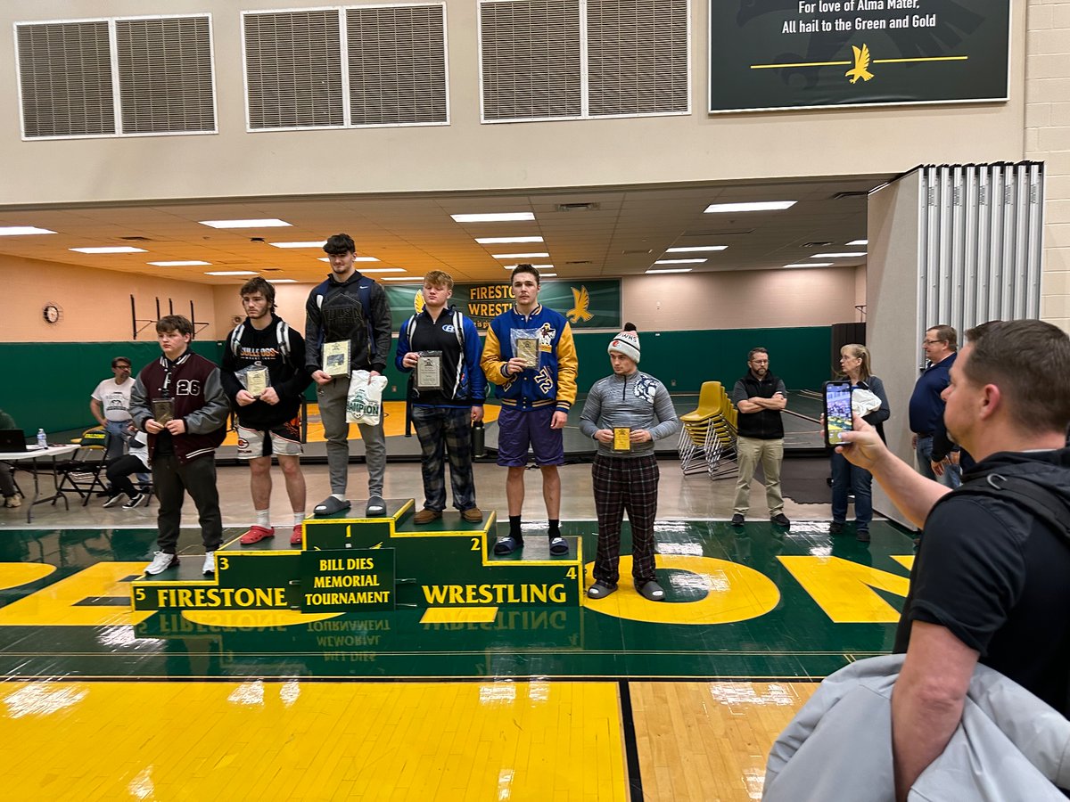 Wooster HS competed at the Bill Dies Memorial and walked away with two placers. Congratulations to CHAMPION Dylan Hudson and 4th place Evan Patton!