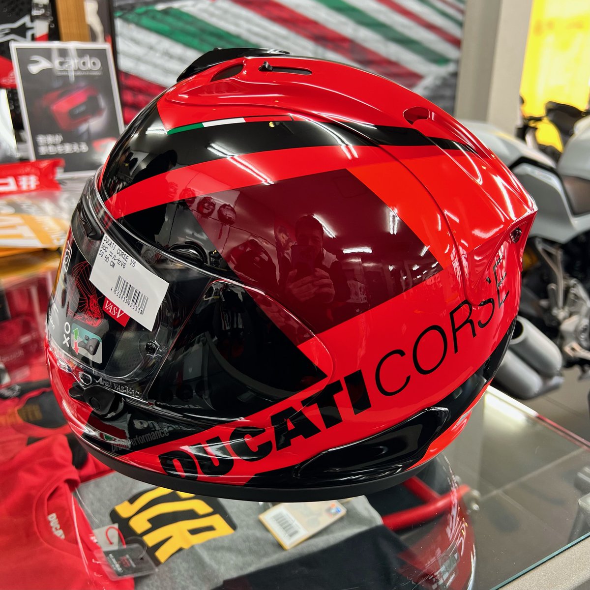 DUCATI CORSE V6 RX-7X ヘルメット レッド・ブラック