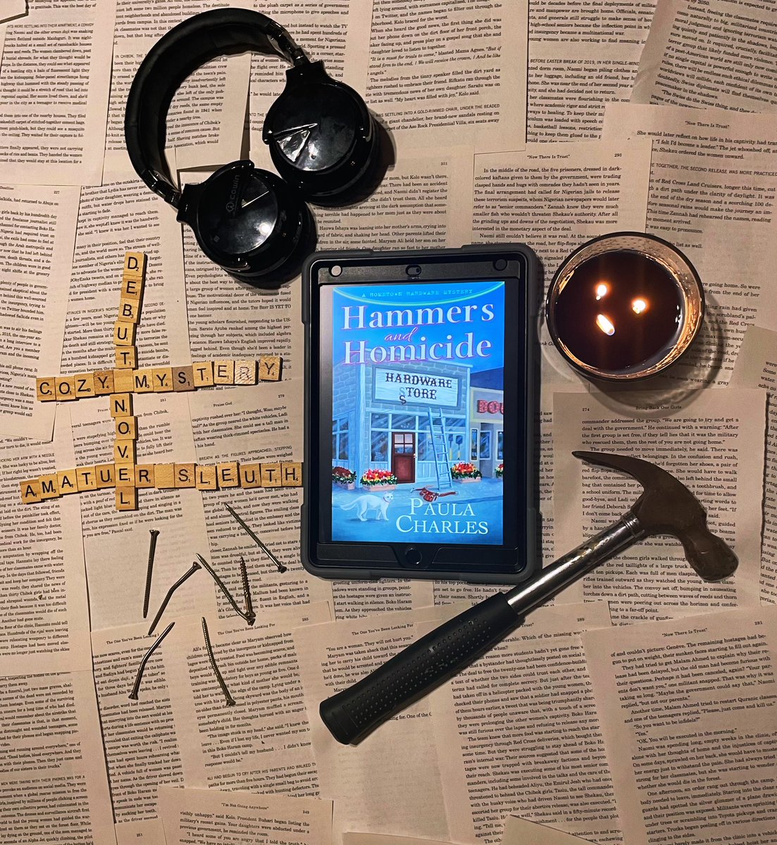 AmberMacha's tweet photo. ❤️ small town cozy mysteries? Look no further for your next read! Hammers and Homicide comes out January16!Dawna is in her sixties and owns a small town hardware store when one morning she finds a man murdered in her bathroom and she feels responsible to help find the murderer! https://t.co/239OYNn6OY