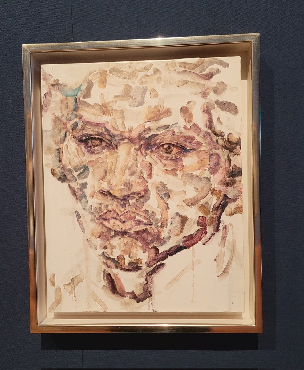 Spotted @ National Portrait Gallery in London: portrait of Frederick  Douglas, an African American abolitionist (1818-95), by Elizabeth Peyton. In the mid-1800s, Douglas became famous in Britain & Ireland, giving hundreds of lectures over 2 years. #artist #portraits #art #twitart
