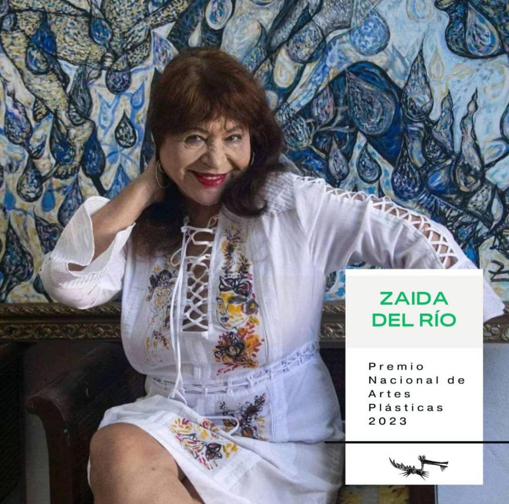 Felicidades a <a href="/zaidadelrio/">zaidadelrio</a>, que con su estilo personalísimo le aporta un singular aliento a la plástica contemporánea de #Cuba, donde las mujeres ocupan un lugar de honor que ella enaltece. #CubaEsCultura