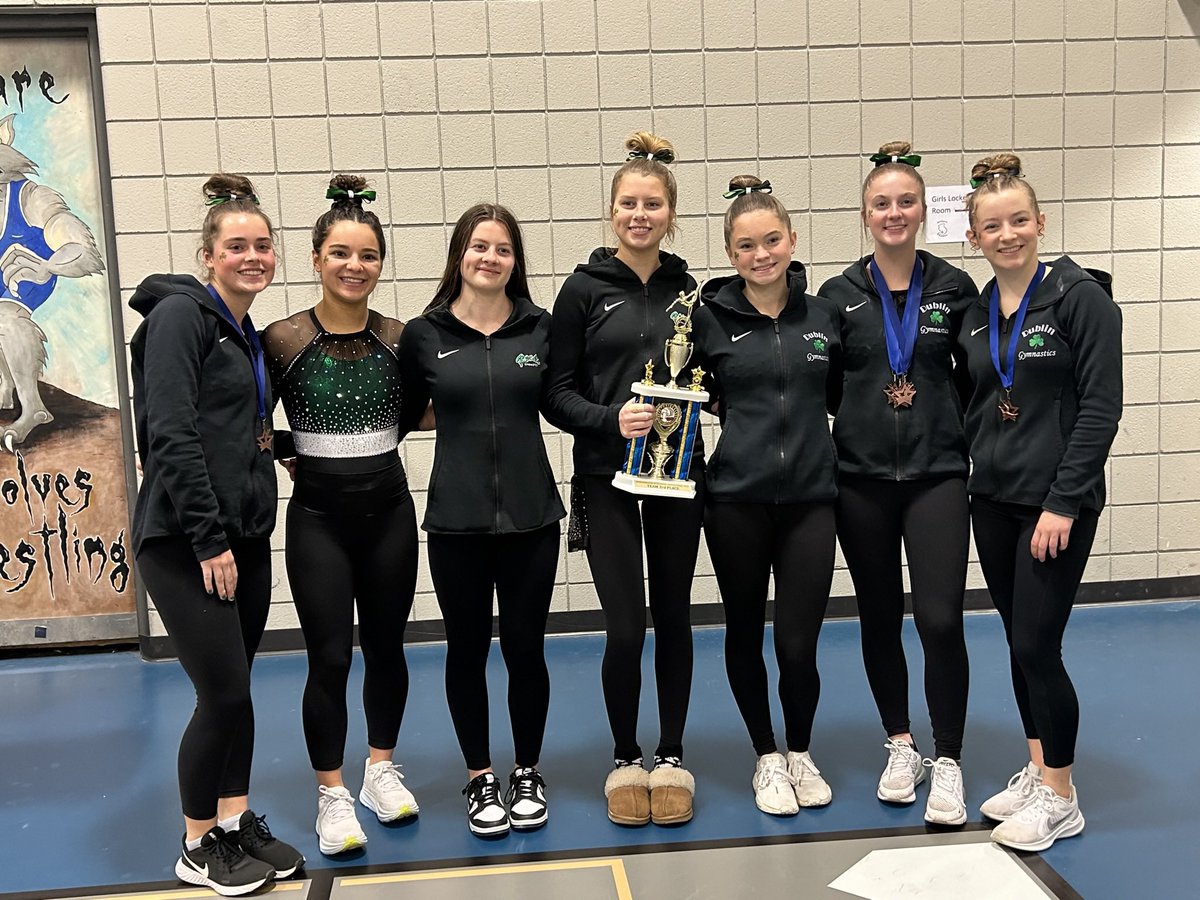 DCHSgymnastics's tweet photo. Coffman had a great meet at Kilbourne Invitational today! The team came in 3rd and we had girls place on every event! https://t.co/WAy4LaNMMR