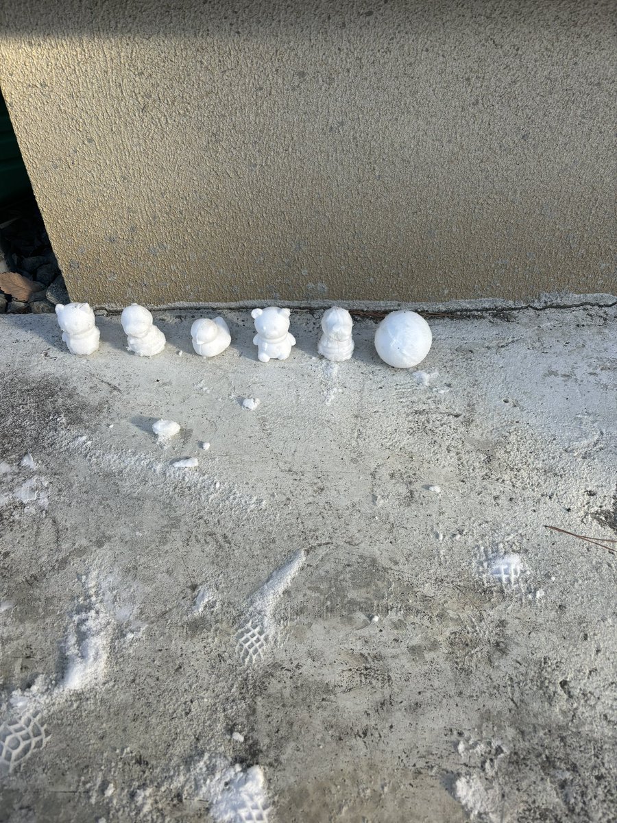 ToMo24822076's tweet photo. 小さい雪玉製造機だと作れるのに💩は真ん中くっつかないの何で😇
泥団子も作れない🙃
作れなくて息子怒るw https://t.co/zEDhQX8jmo