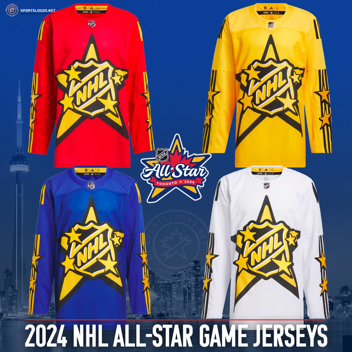 sportslogosnet's tweet photo. This Just In: The 2024 #NHL All-Star Game jerseys have leaked!

Link: https://t.co/50OlkpTw0l https://t.co/ZkhCtbt6ze