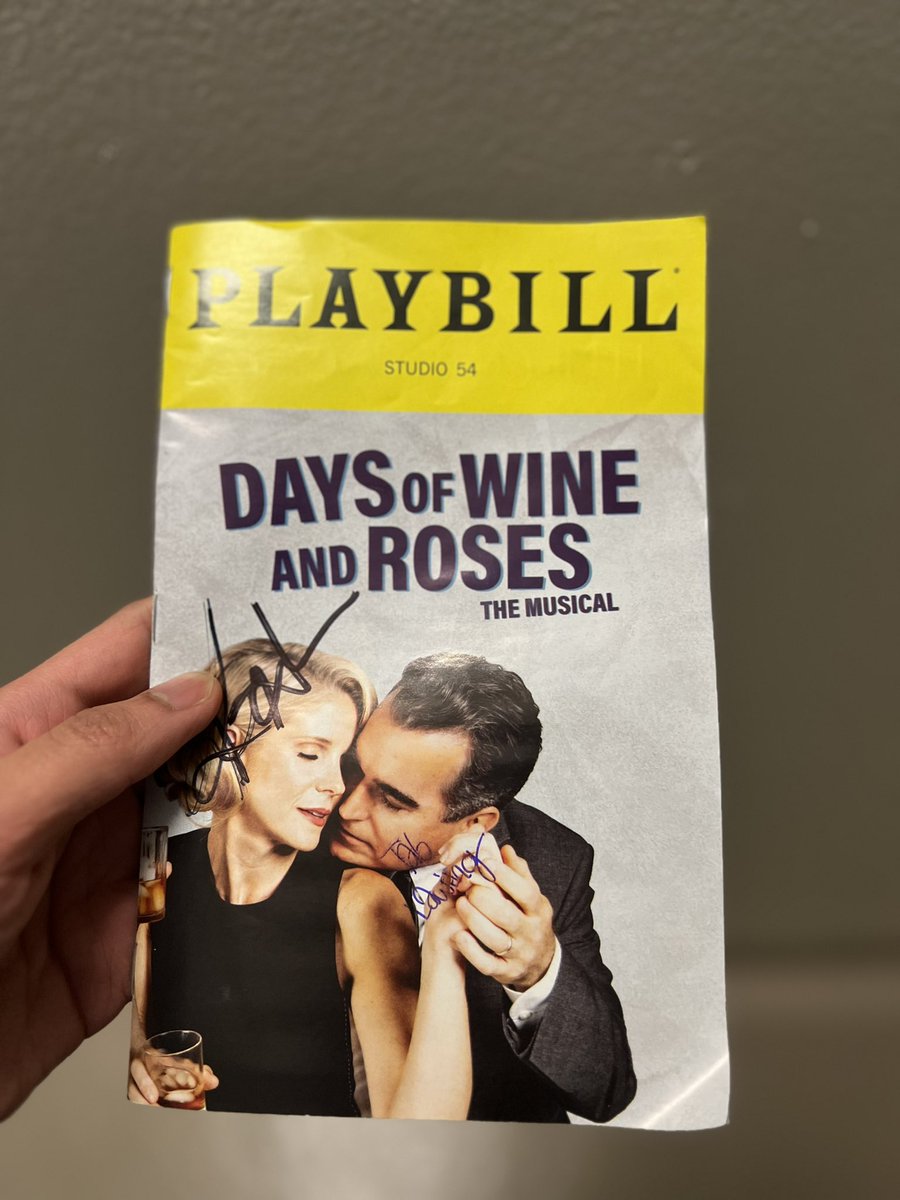 It was good to have seen Days of Wine and Roses on Broadway recently today! Kelli O’Hara, Brian D’Arcy James, Tabitha Lawing, and the entire cast were very talented. I met Tabitha and Kelli after the show and got their autographs.

#wineandroses #broadway #broadwayshow #musical