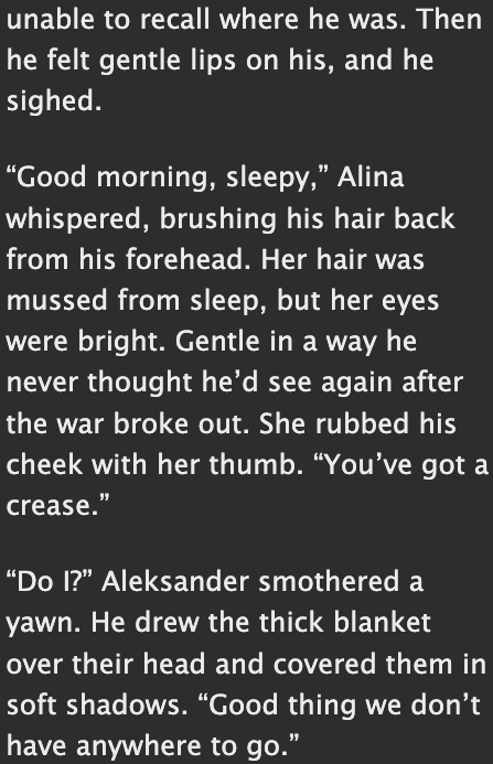 solaralin's tweet photo. Even big bad Darklings get lazy mornings sometimes.

Featuring: runaway!Sasha and runaway!Alina living their best lives. Part of the Garden Full of Flowers 'verse

https://t.co/SQ0RR2QeFF https://t.co/Z96MLj8Wmv
