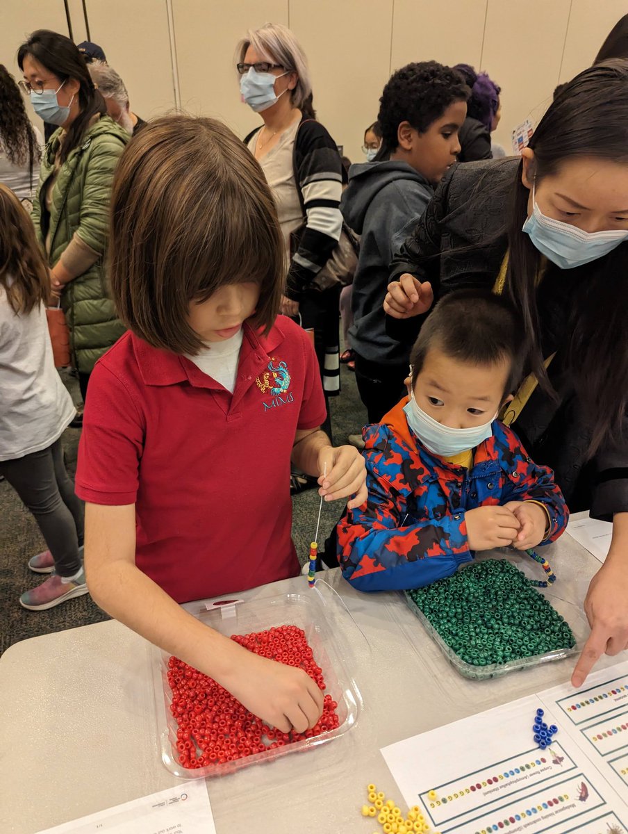 UTGSBSGnE's tweet photo. Science Night was so much fun. All #GSBS tables had awesome activities for kids! #DNAbracelets were fun to make and to wear!! @GSBS_Outreach @MDA_UTHGrad @MDAndersonNews #sciencenight2024 #scienceforkids #gsbs60 #wearegsbs https://t.co/MG9nurkU2M