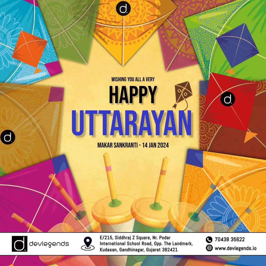 devlegendstech's tweet photo. Happy Uttarayan 🪁💛🎉 Embrace the joy of flying kites, relishing til-gud, and the warmth of bonfires. 🔥#Uttarayan #MakarSankranti #Uttarayan2024 #MakarSankranti2024 #KiteFestival #ColorfulSkies #CulturalHeritage #KiteFlyingFun #KaiPoChe #DevLegends #DevLegendsTech https://t.co/qk4y9fuAqd