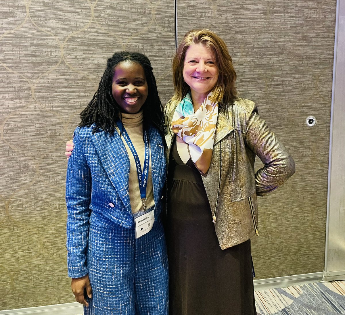 eduMelacated's tweet photo. Canโt let the night pass without a HUGE shoutout to Dr. Kim Bridges! She has been instrumental w/ encouragement & guidance through my educational leadership journey! It was so great to see her in action at @VAABSE_org !
#HistoryInTheMaking #VAABSE2024 @vcusoe #EdDloading https://t.co/KEkZvnd66f