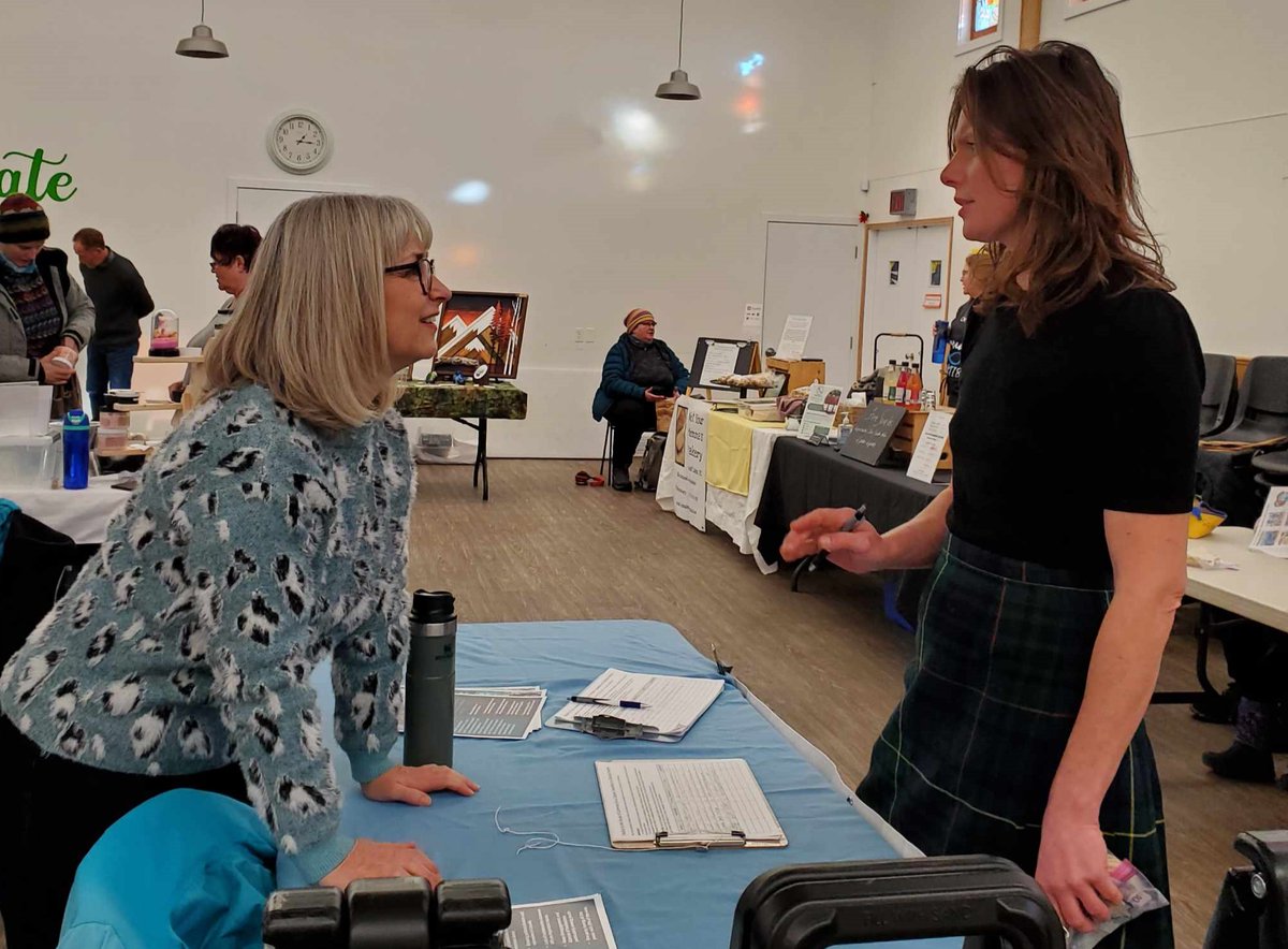 fairvoteKam's tweet photo. Collecting more signatures to present to @FrankCaputoKTC at the #Kamloops indoor market today. We're asking him to support Motion M-86 for a https://t.co/t3RnMKAdhO on Electoral Reform - it comes up for a vote in February. Talked to so many great people! @FairVoteCanada https://t.co/uw5ezEIcQd