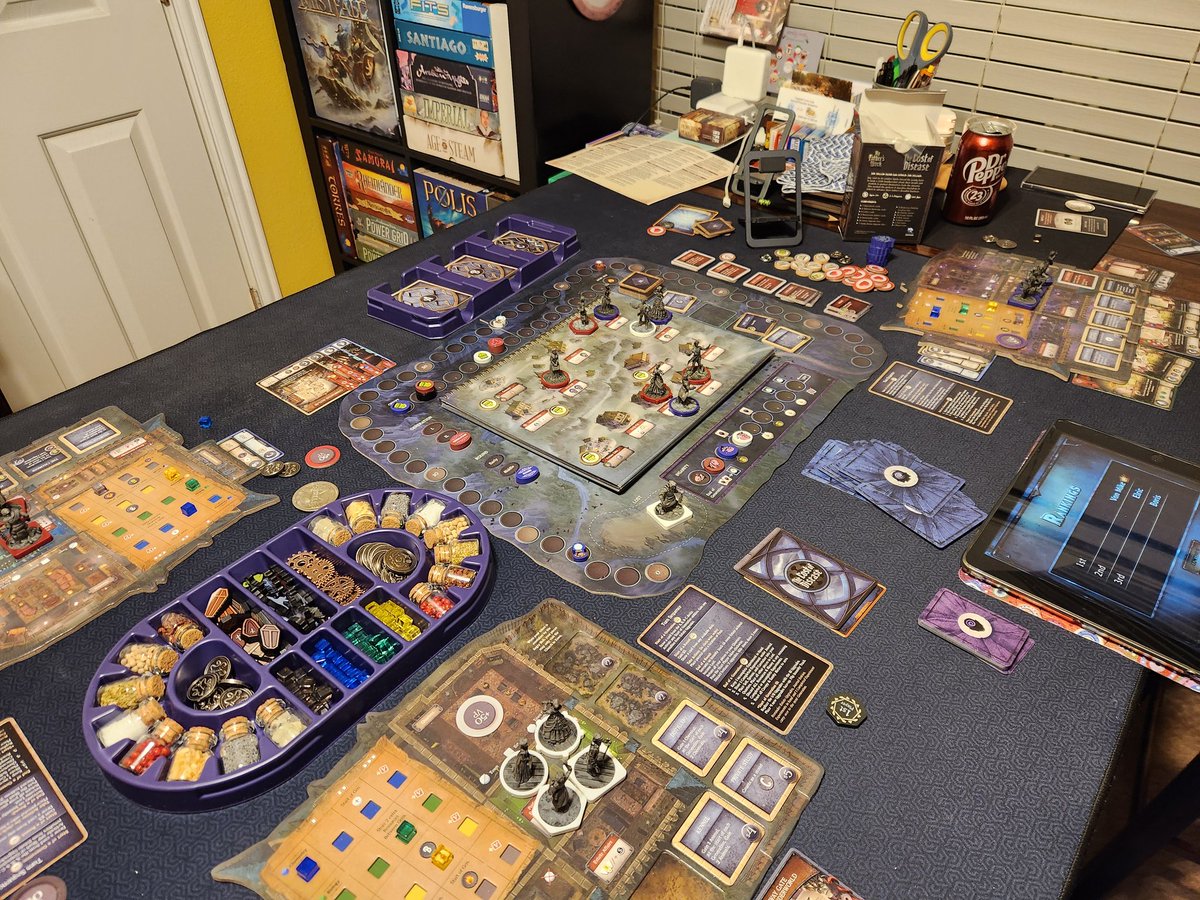 eclectic_lee's tweet photo. I finally played TC's magnum opus. My, oh my! Epic storytelling with lots of humorous surprises. Can't wait to play it again.

Now I need to find rules so I can play his little known earlier design of biplanes and pugilists that I added to my library. His themes are so creative. https://t.co/DT3oa0LXuF