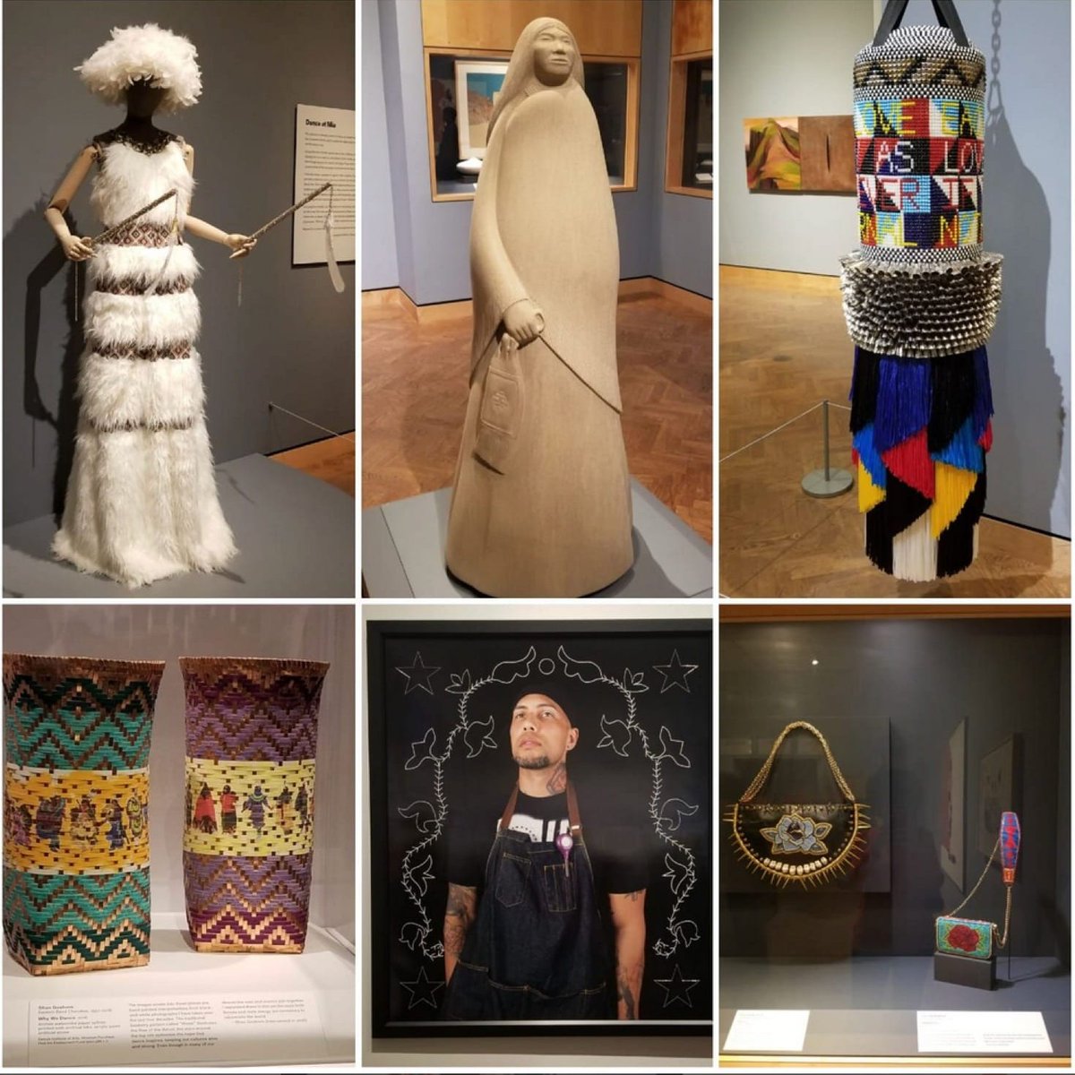 ClemenW's tweet photo. A warm tribute to those who lived on this land before us. Pics of a private tour at @artsmia with the @UMNews DCoP. The stories behind the pieces of 'In our Hands – #Native photography, 1890 to now' are a sad reminder of the pain of the structural racism in our community. https://t.co/Hlx2IwVtWo
