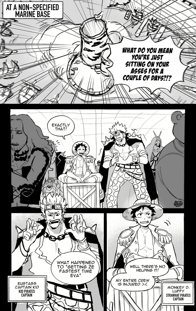 buh heres another timetravel/speedrun AU comic #ONEPIECE (1/3)