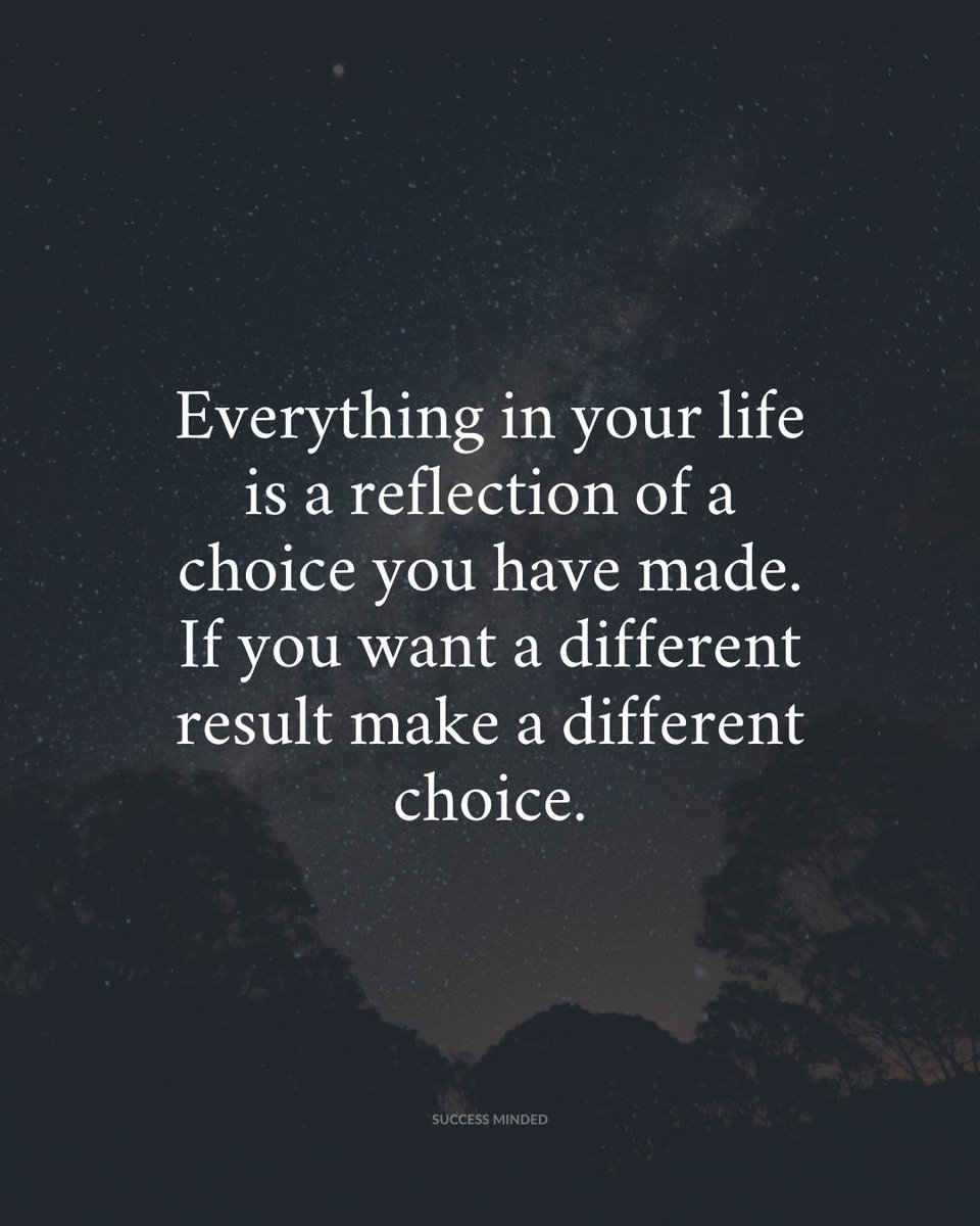 Make different choices.