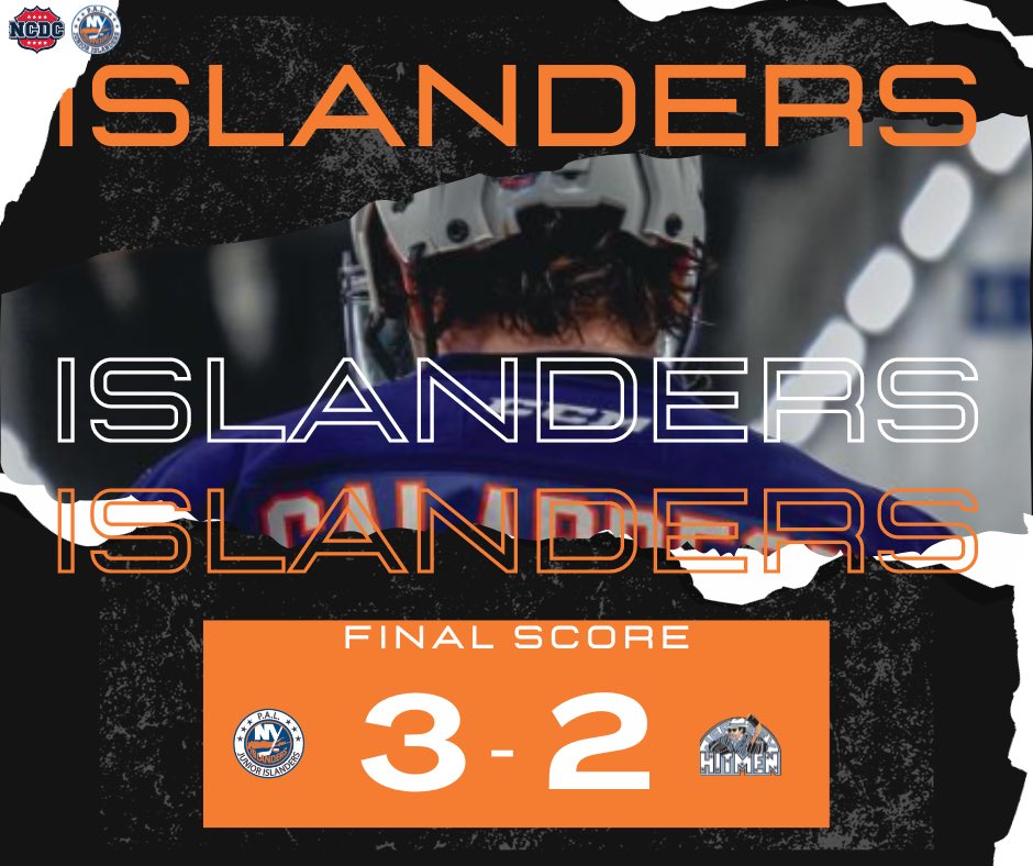 paljrislanders's tweet photo. NCDC Final Score:

Islanders: 3
Hitmen: 2

#getontheisland #gameday #ncdc #isles #usphl #paljrislanders2324 https://t.co/InRUbnkolC