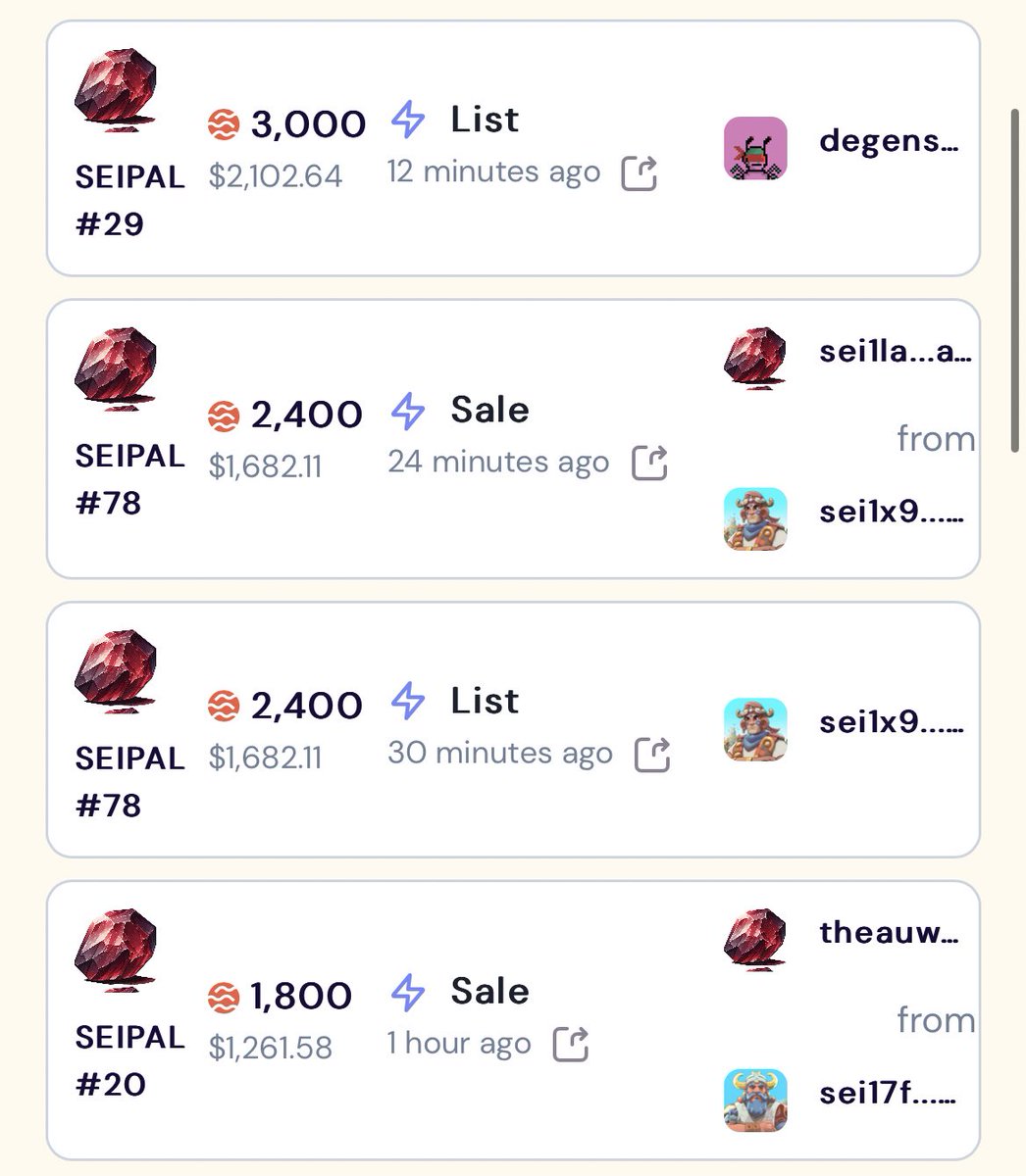 greedfi's tweet photo. Opals are the highest FP collection on @Pallet_Exchange  🚀

Currently around ~ 20 opals left to be given out 

At the same time gigabrains are eating up early listers and punishing with higher floors.

@Seipalnft collection ~ 3000 sei 

Prepare accordingly 🎲 https://t.co/fOYwudBH4I