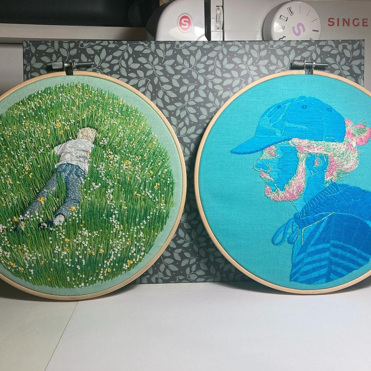 AbiFaeleaf's tweet image. Today I finished my embroidery of Good Faith by @madeon after 3 months off-and-on. A definite challenge, but I’m happy with how it came out! A perfect counterpart to my Nurture hoop.

#madeon #goodfaith #embroidery #needlework