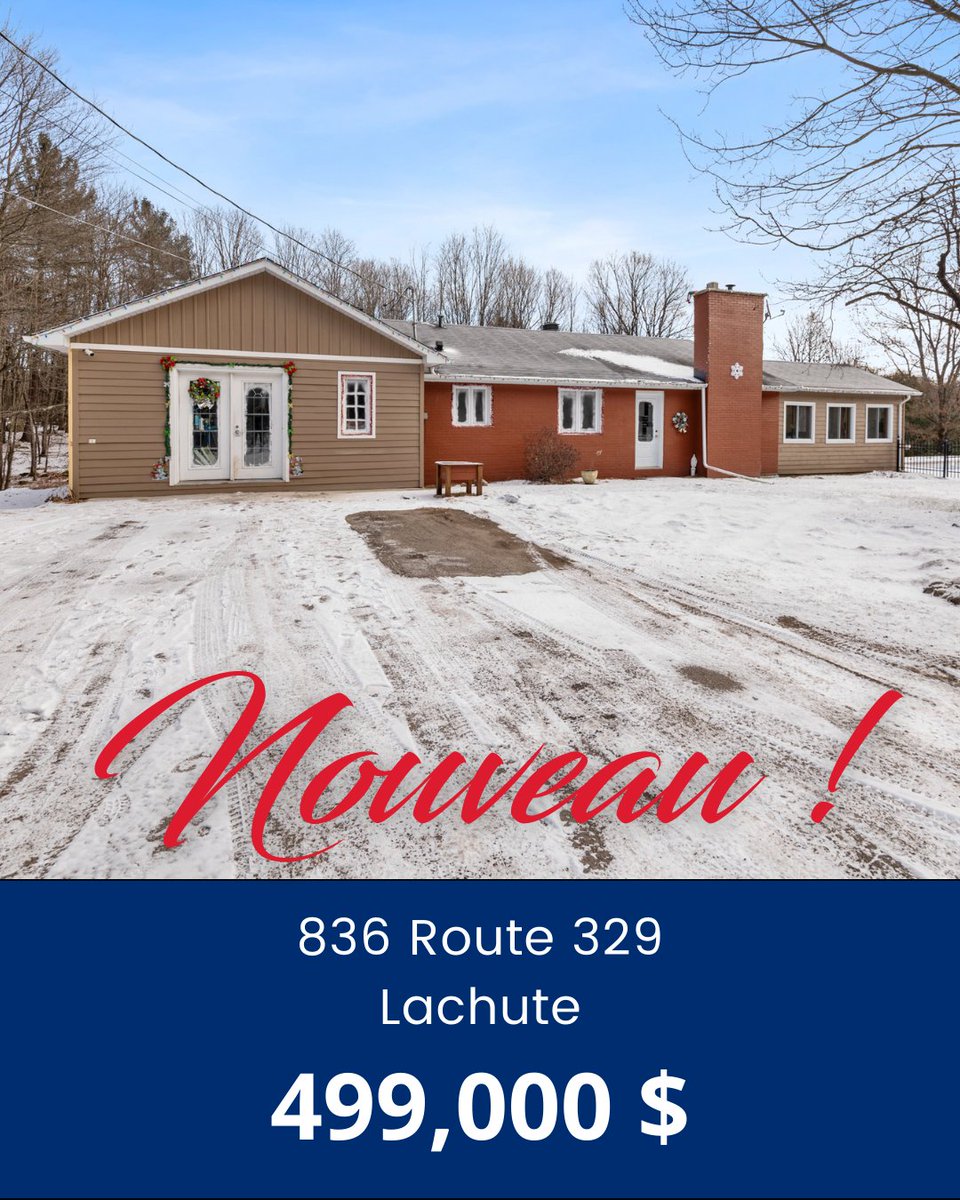AlainRemax's tweet photo. FERMETTE À LACHUTE ** Beau grand plain-pied, rénové bien situé à 5 minutes de centre-ville de Lachute, aussi proche de Mirabel que de Lachute et à 12 minutes de l'accès à l'autoroute 50. https://t.co/orv2BC8tZo https://t.co/PGNYClnanI