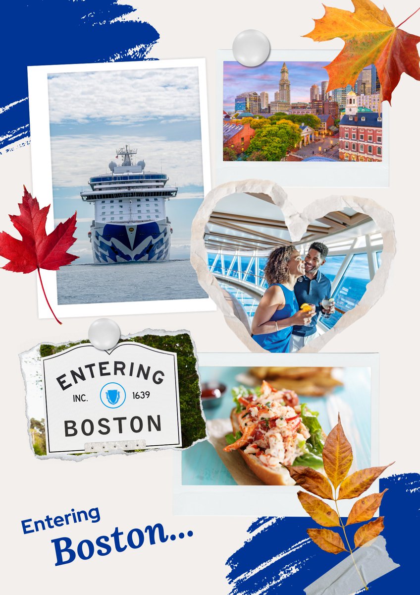 PrincessCruises's tweet photo. Explore the beauty of Canada & New England, now from Boston! Prepare for a wicked good time with #EmeraldPrincess sailing from Beantown this year (and #MajesticPrincess, starting 2025)! 🚢🦞🍂 #PrincessCruises #ILoveThis https://t.co/t8wftf15Zs