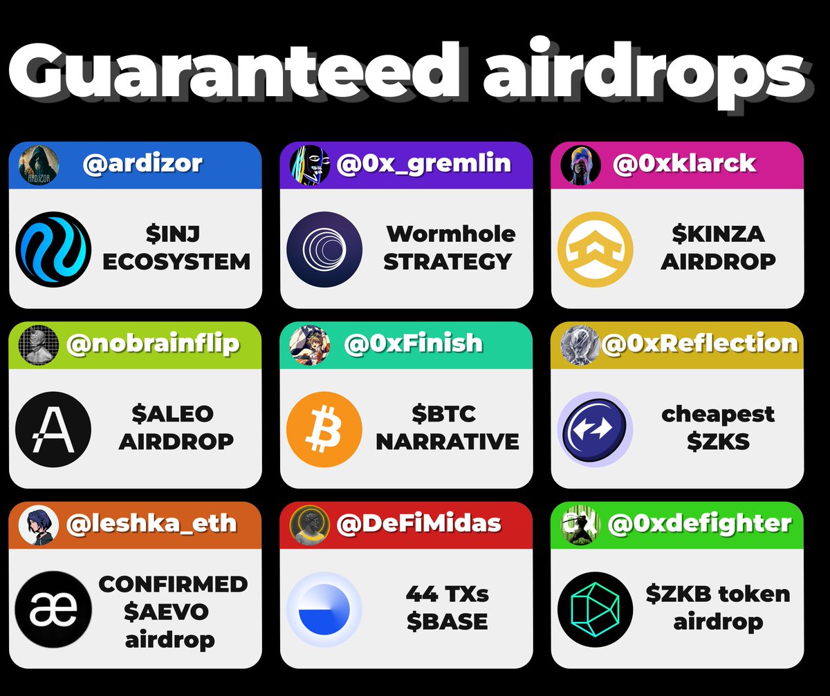 How to claim $ZKS, $ALEO, $AEVO and many more Airdrops?

The secret is simple — follow strategies from the best Airdrop Hunters!

Make 6 figs on Airdrops using these strategies 👇🧵
