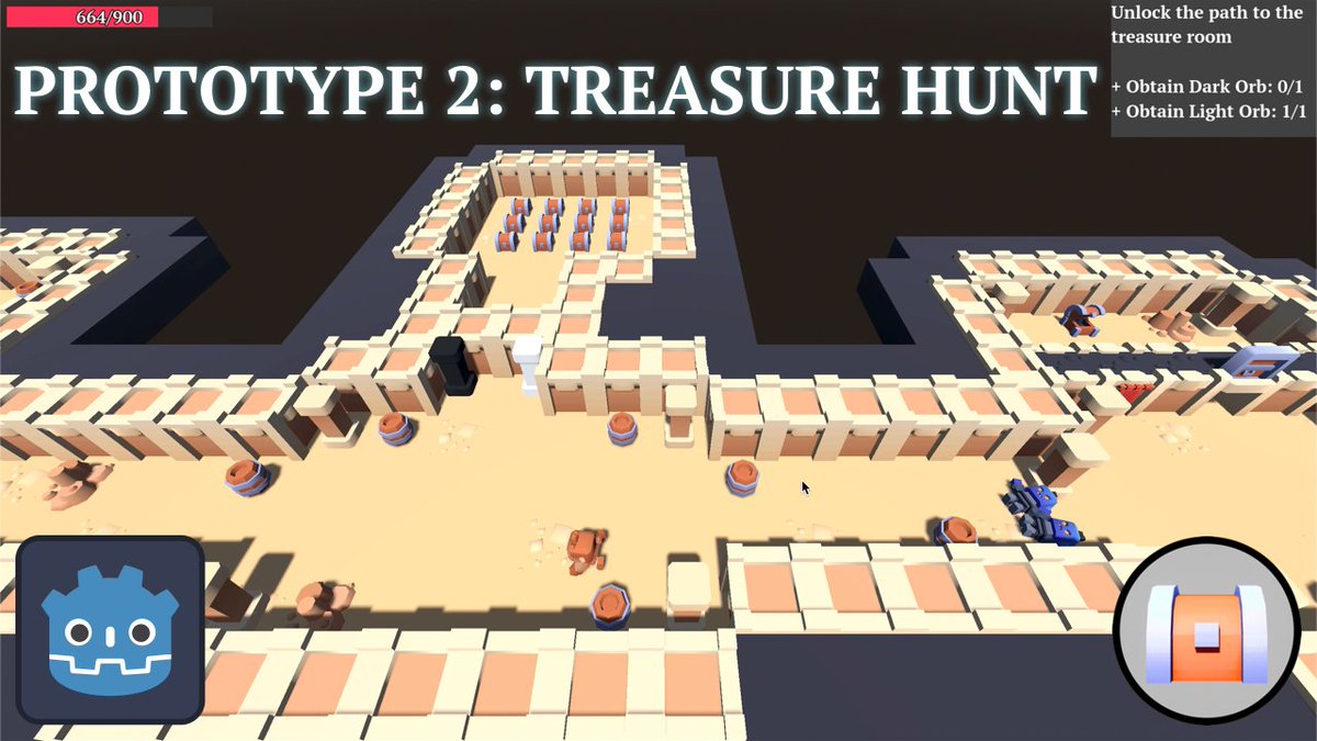 AATwilightYT's tweet photo. Showing how to make a 3D top-down action adventure game prototype in Godot 4.2 (including 3D player movement, combat, interaction, AI, and objective tracker) at https://t.co/wq54uXiMTZ

#GodotEngine #tutorial #gamedev #indiedev #screenshotsaturday https://t.co/Tvl5WDsh12