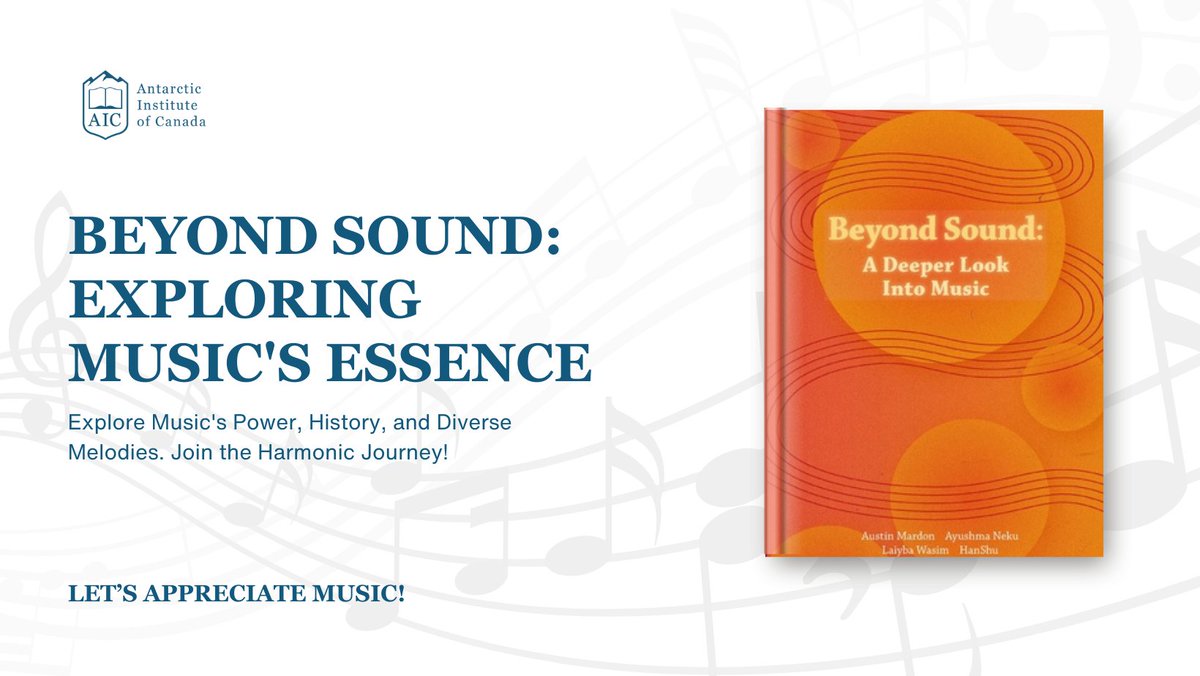 AntarcticCanada's tweet photo. Embark on a #SoulfulJourney through the captivating music world in #BeyondSound by Austin Mardon &amp; Ayushma Neku 🎶

Discover the power of #Music to transcend boundaries &amp; connect us with our deepest selves 🎼🌐

#MusicAppreciation #MelodicExpression #HarmonicExploration 🎵 https://t.co/lG5RKWYQaS